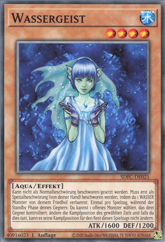 Yugioh wassergeist sdfc de021 - yugioh,